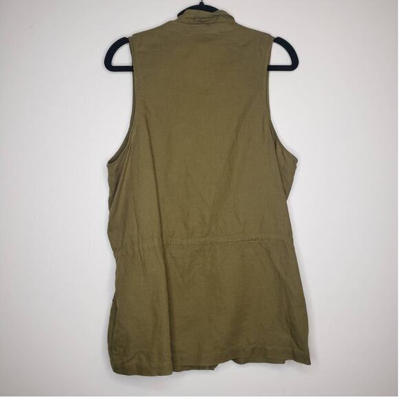 C & C California| Linen Cotton Safari Vest - Picture 2 of 9